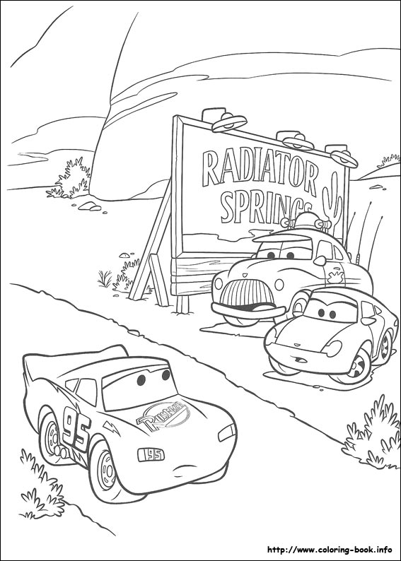 Plansa de colorat cu Cars pixar 164 73